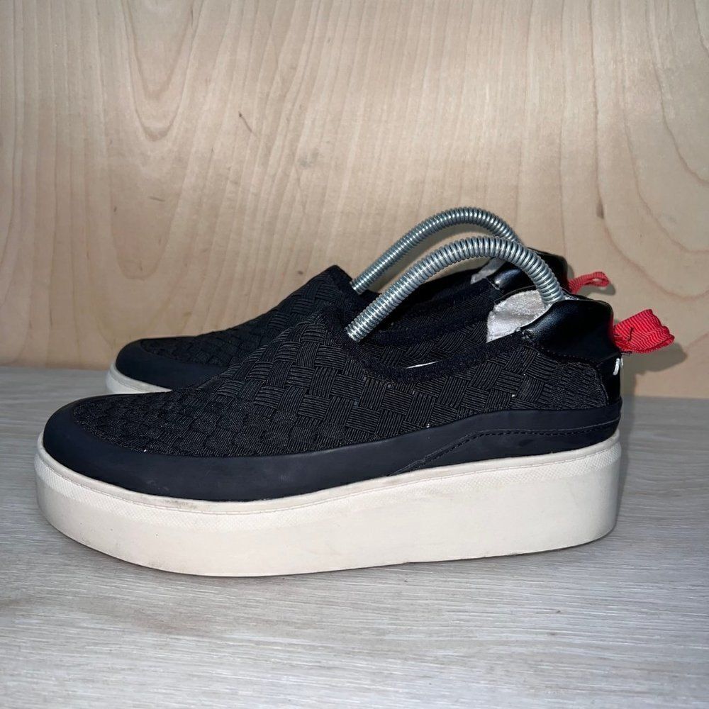 Franco Sarto Lin 2 Slip-on Platform Sneakers Black/Cream Women's 6‎